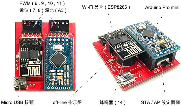 Webduino 馬克一號元件和腳位