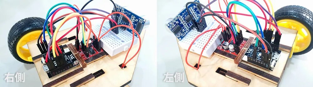 超音波避障實際接線照片