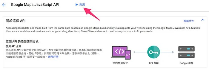 啟用 API